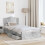VidaXL vidaXL Storage Bed Concrete Grey 90 x 190 cm Engineered Wood 5