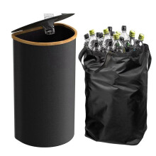 Recycling Bin for Kitchen ,Recycle Bin with 1 Removeable and Reusable Inner Bag, Large Recycling Bin with Lid for Bottle