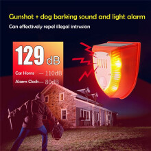 Alarm Animal Repellent Anti Wild Boar Drive Professional Alarm Anti-Theft Flashing Remote Control Siren Sensor Alarm