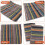Conjunto de 2 Fronhas Bohemian Throw Fronhas Decorativas Boho Mexican Retro Stripe Multicolor, para Sofá 18X18 Polegadas 4