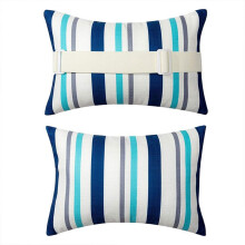 2 Pcs Chaise Lounge Pillow with Strap Outdoor Waterproof Neck Headrest Pillow with Adjustable Elastic Band B