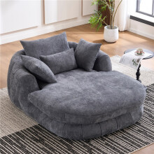 (Grey) Modern Oversized Chaise Lounge Sofa for Living Room