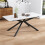 Extendable Marble Dining Table, 150-180cm Black & White 4