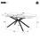 Extendable Marble Dining Table, 150-180cm Black & White 5