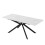 Extendable Marble Dining Table, 150-180cm Black & White 6