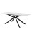 Extendable Marble Dining Table, 150-180cm Black & White 9
