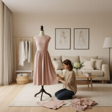 Female Dress Form, Adjustable, Size 36/38, Dotted Cover