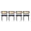 Velvet Dining Chairs (Set of 4), Modern Black 6