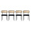 Velvet Dining Chairs (Set of 4), Modern Black 5