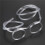 5X Glasses Shape Straw to Drink - Clear 5