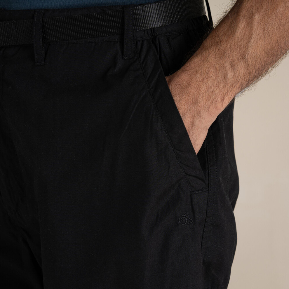 Craghoppers (34R, Black) Mens Kiwi Classic Trousers