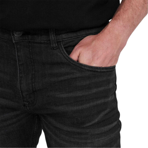 Lee Cooper (34R, Black) Lee Cooper Mens Denim Plain Slim Jeans 2