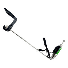 Fishing Rod Signal Bites Alarm Indicator Accessory with Metal Arm and Clip Head Green