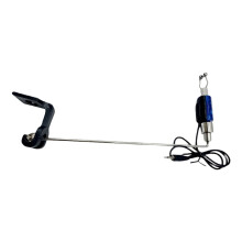 Outdoor Fishing Bites Indicator Accessory with Metal Arm Structure and Clip Head Blue