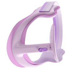 Portable Neck Support Collar with Rear Strap for Travel and Home Breaks Purple XL