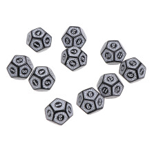 10Pcs 12 Sided Dice d12 Playing RPG Party Acrylic Games Dices Game Club White