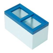 1:12 for Doll House Miniature Wood Refrigerator for Doll House Accessories Decor Blue