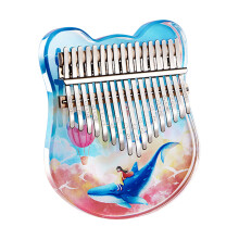 17/21 Keys Thumb Piano Portable Acrylic Finger Piano Easy to 17 tones Big Bear Whale