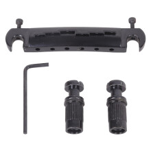 Small Integrated Bridge Wraparound Bridge Stop Tailpiece Electric Guitar Part Black