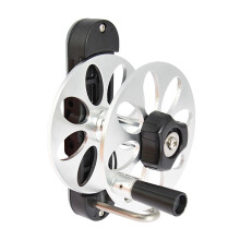 Aluminum Alloy Speargun Line Wheel with Manual Handle and Line Guide
