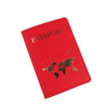 PU Leather Passport Cover Luggage Tag Travel Wallet Wedding Gift for Red passport bag