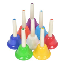8 Note Handbells Colorful Hand Percussion Bells Musical Instrument Party Supplies L