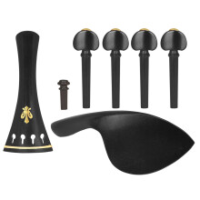 Violin Fitting Parts Set in Black for Practice Play and Refresh