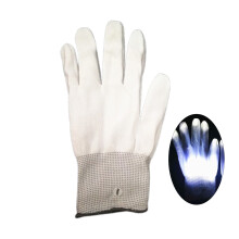 Led Gloves For Kids Light Up Gloves Fingers Skeletons Chrismas Party Multicolor White