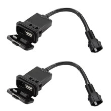 2X Motorrad-USB-Stromladeschnittstellenbuchse Impulsladeanschluss für  450SR SR450 800NK 800 NK