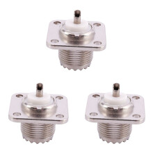 3X UHF Vrouwelijk SO239-Paneel Chassismontage Flens Dekmontage Soldeerbeker RF-Connector
