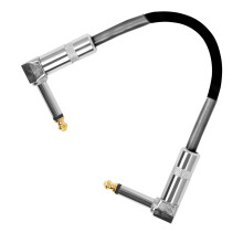 Patches Cable for Guitar Pedals Low Noise Good Quality Patches Cable Right Angle Black