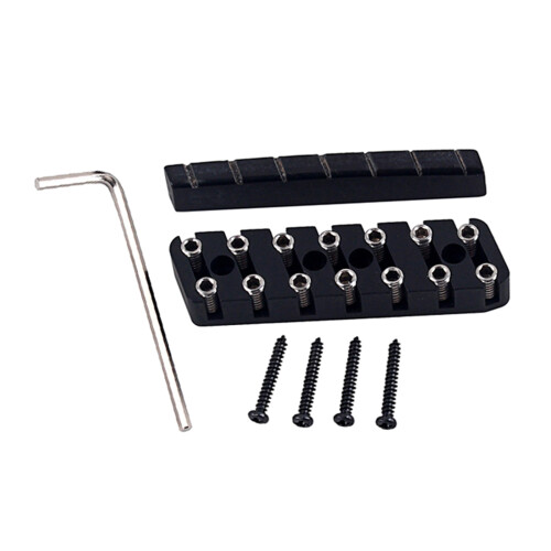 Electric Guitar Lock Nut Set Plastic Tremolo String Locking Nut with Wrench 7 string