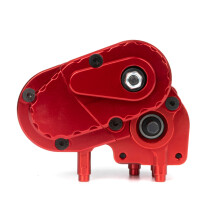 Rust-Proof Gearbox RC Vehicle Transmission Box for SCX10 II 1:10 R/C Car Spares Red