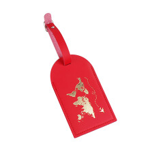 PU Leather Passport Cover Luggage Tag Travel Wallet Wedding Gift for Red Luggage tag
