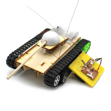 Electric Tank DIY Wood Kits Toy Educational Experiment Science Building Set T3