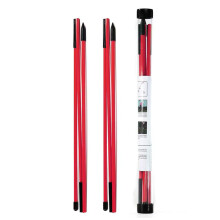 Foldable Golf Alignment Stick Training Aid for Postures Corrector with Tube Case Red