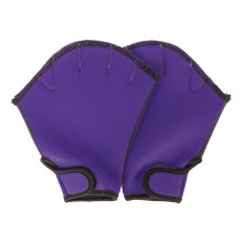 2Pcs Aquatic Gloves Swim Training Gloves Waterproof Swimming Gloves Hand Paddles Purple M
