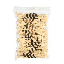 100 Pcs Bamboo Golf Tees Striped Golf Ball Tees Outdoor Golf Sports True color 70