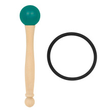 Singing Bowl Hitting Stick Sound Bowl Accessories Drumstick with Rubber O-Ring Green