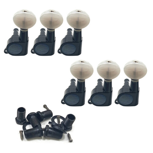 Closed Guitar String Tuning Pegs Replacement Machine Heads Knobs Tuning Keys 6L
