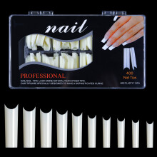 No C Curve Clear Nail Tips for Acrylic Nails Extra Long Natural color C Curve Nails Tips