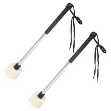 Nonslip Drum Mallets Stick Stainless Steel Handle Drum Stick Band Accessories 2 pack
