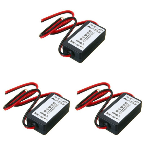 3X 12V  Power Relay Capacitor Filter Rectifier for Car Rear View Backup Camera