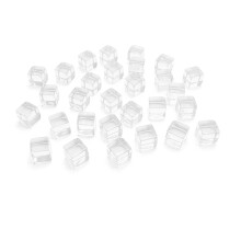 200Pcs Clear Role Playing Dices Puzzle Dices Toy Board Game Cube Party DIY Dices Clear