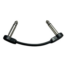 Guitar Effect Cable Profession Right Angle Effect Cables for Guitar Bass Pedals 10cm Black