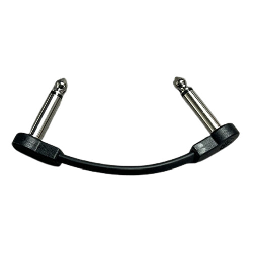 Guitar Effect Cable Profession Right Angle Effect Cables for Guitar Bass Pedals 10cm Black