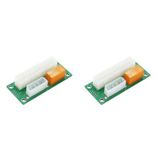 2X ATX Dual PSU Multiple Power Supply Adapter Synchronous Power Board Add 2PSU with Power LED to 4 Pin Connector