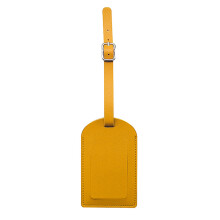 PU Leather Luggage Tag Light Soft Travel Accessories Suitcase Tag Boarding Pass Yellow