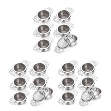 18x Tea Strainers with Drip Bowl,2.5 Inch Tea Filters for Loose Leaf Tea, Stainless Steel Mesh Tea Infuser with Handle