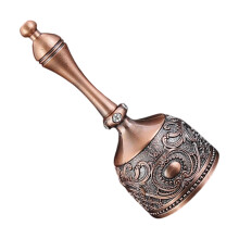Reception Bell Hand Bell with Decorative Metal Style for Daily Calling Red patina